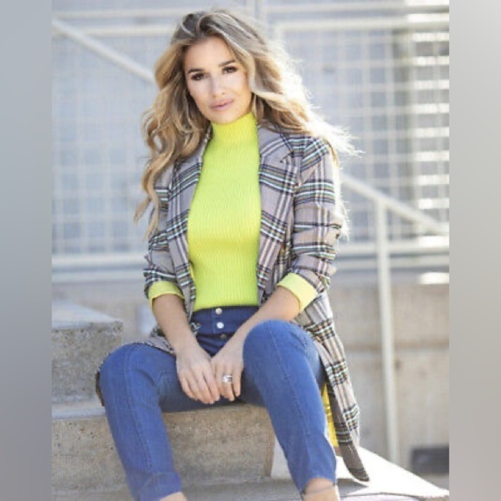 NWT Kittenish Plaid Blazer